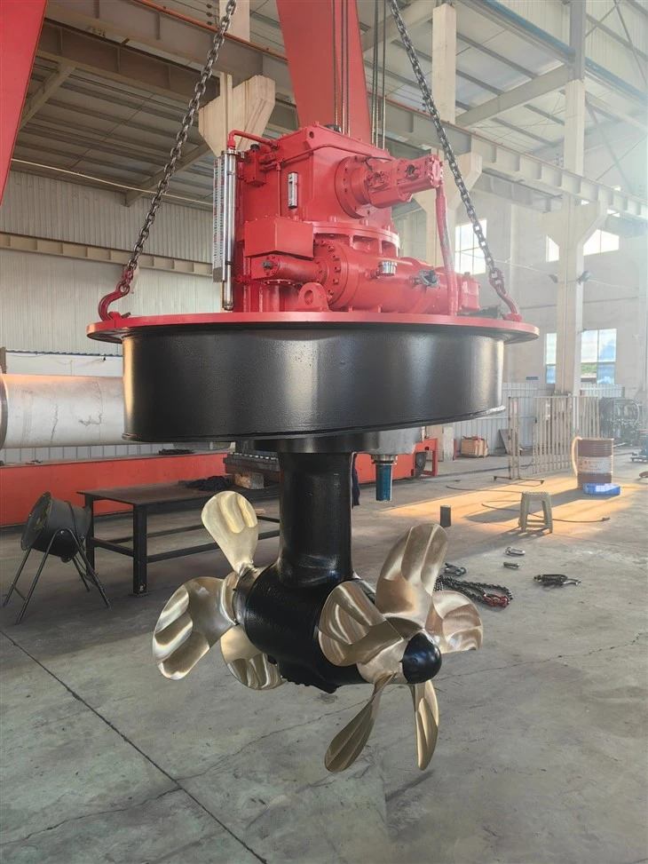 Marine Well Mounted Azimuth Thruster, Counter Rotating Propellers Approved By BV high quality